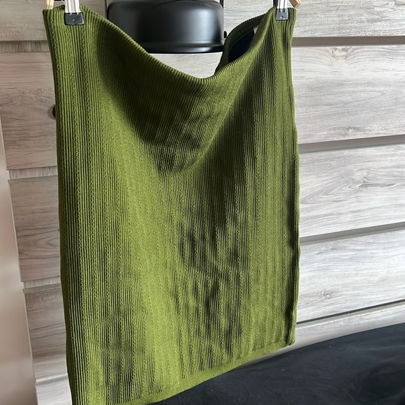 Express Dresses & Skirts - Express ribbed olive skirt